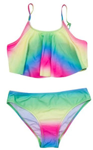 2pc Rainbow Print Swim Suit