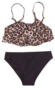 2pc Cheetah Print Swim Suit