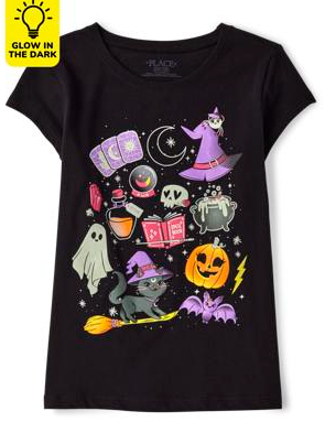 TODDLER & KID Black Halloween Tee