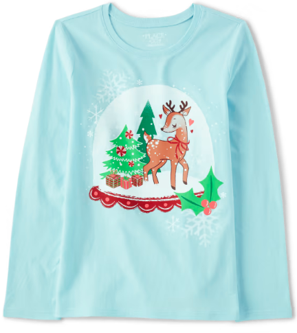 Deer Globe Christmas T-Shirt