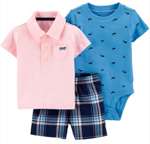 3-pc Whale Outfit Set