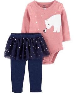 Polar Bear Onesie & Tutu Pant Set