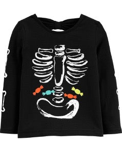 TODDLER Girl's Skeleton Tee