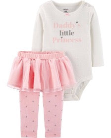 "Daddy's Little Princess" Onesie & Tutu Pant Set