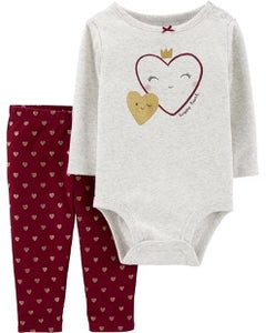 "Happy Heart" Onesie & Pant Set