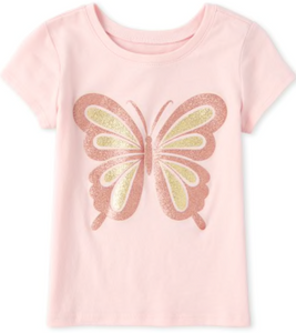 Pink Butterfly Tee