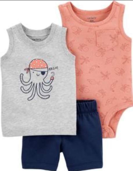 3-pc Octopus Outfit Set