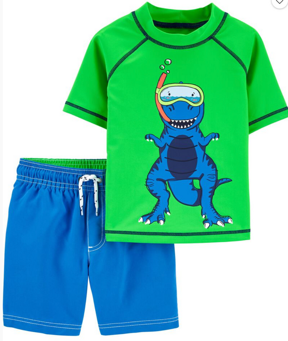 2-pc Color Changing Dinosaur Swimsuit