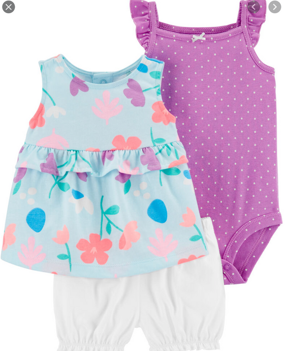 3-pc Floral Outfit Set