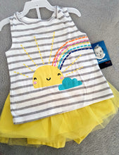 Sun Tank Top with Yellow Tutu Shorts