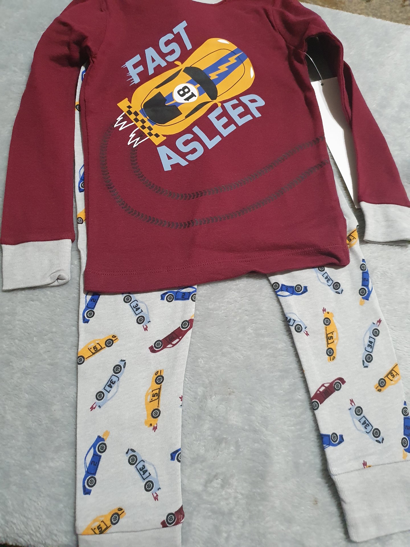 'Fast Asleep' Race Car 2-pc PJ's