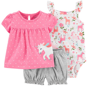 3-pc Unicorn Outfit Set