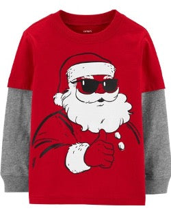 Santa Layered-Look Tee