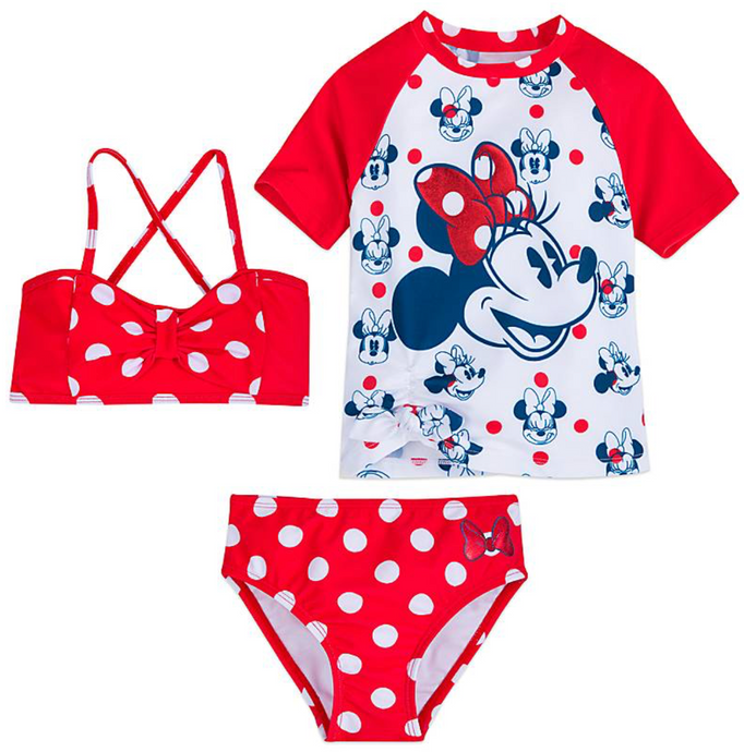 Minnie Mouse 2-pc Swim Suit With Swim Shirt