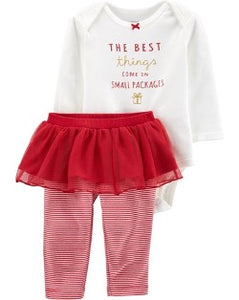 "The Best Things Come In Small Packages"  Onesie & Tutu Pant Set