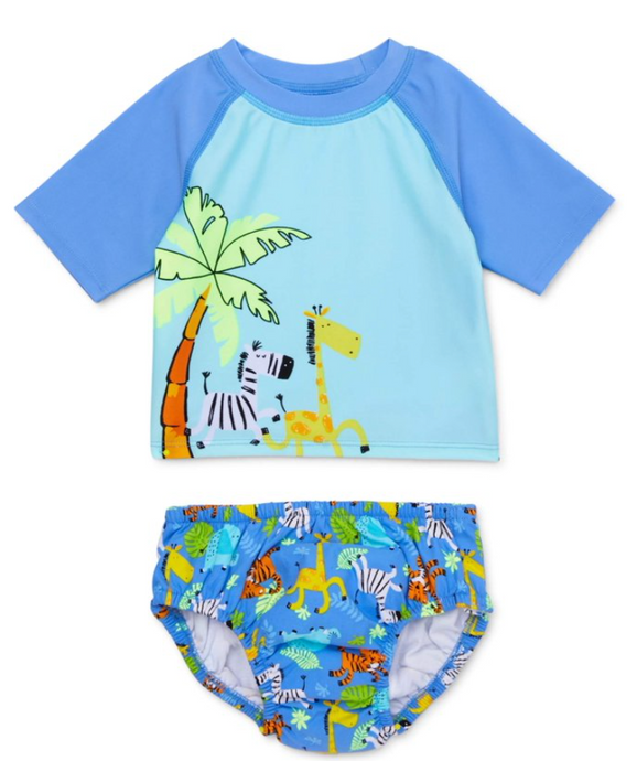 2-pc Safari Swimsuit with Swim Diaper