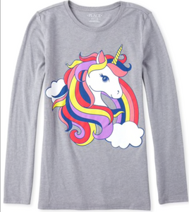 Glitter Rainbow Unicorn Tee