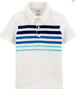 Blue Striped Polo