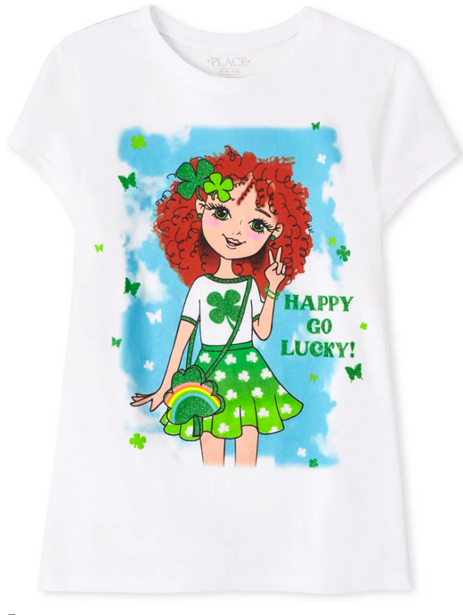 KIDS 'Happy Go Lucky' St Patrick's Day Tee