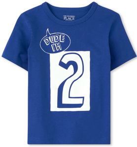 'Dude I'm 2' Birthday Tee