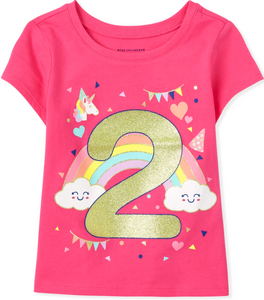 Pink '2' Birthday Tee