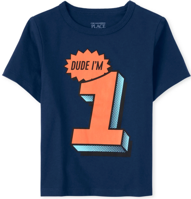 'Dude I'm 1' Birthday Tee