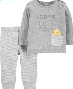 BABY 'Eggs-Tra Cute Today' Outfit