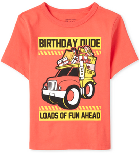 "Birthday Dude Loads of Fun Ahead" Tee