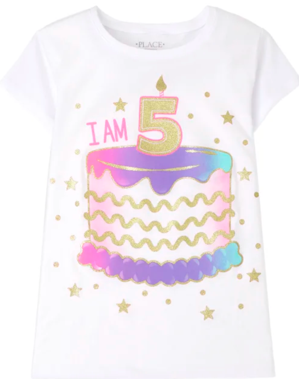 'I Am 5' Birthday Cake Tee