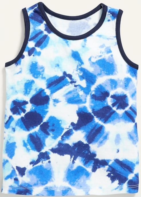 Blue Tie-Dye Tank Top