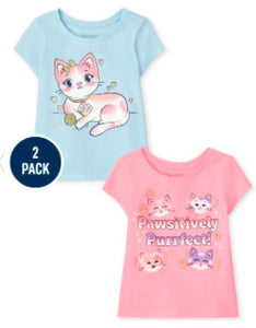 2pk Cat Tees