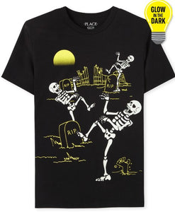 TODDLER & KID Graveyard Skeleton Tee