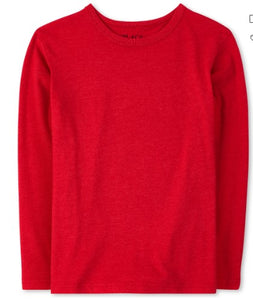 Plain Red Long Sleeve Tee